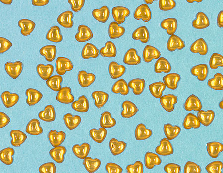 Mini Gemstones - 4mm Heart - Gold